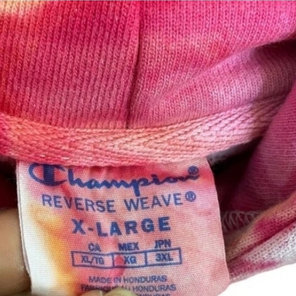 3/Set Of THREE Colorful Tie-Dye Cropped Champion Hoodies - Picture 13 of 16